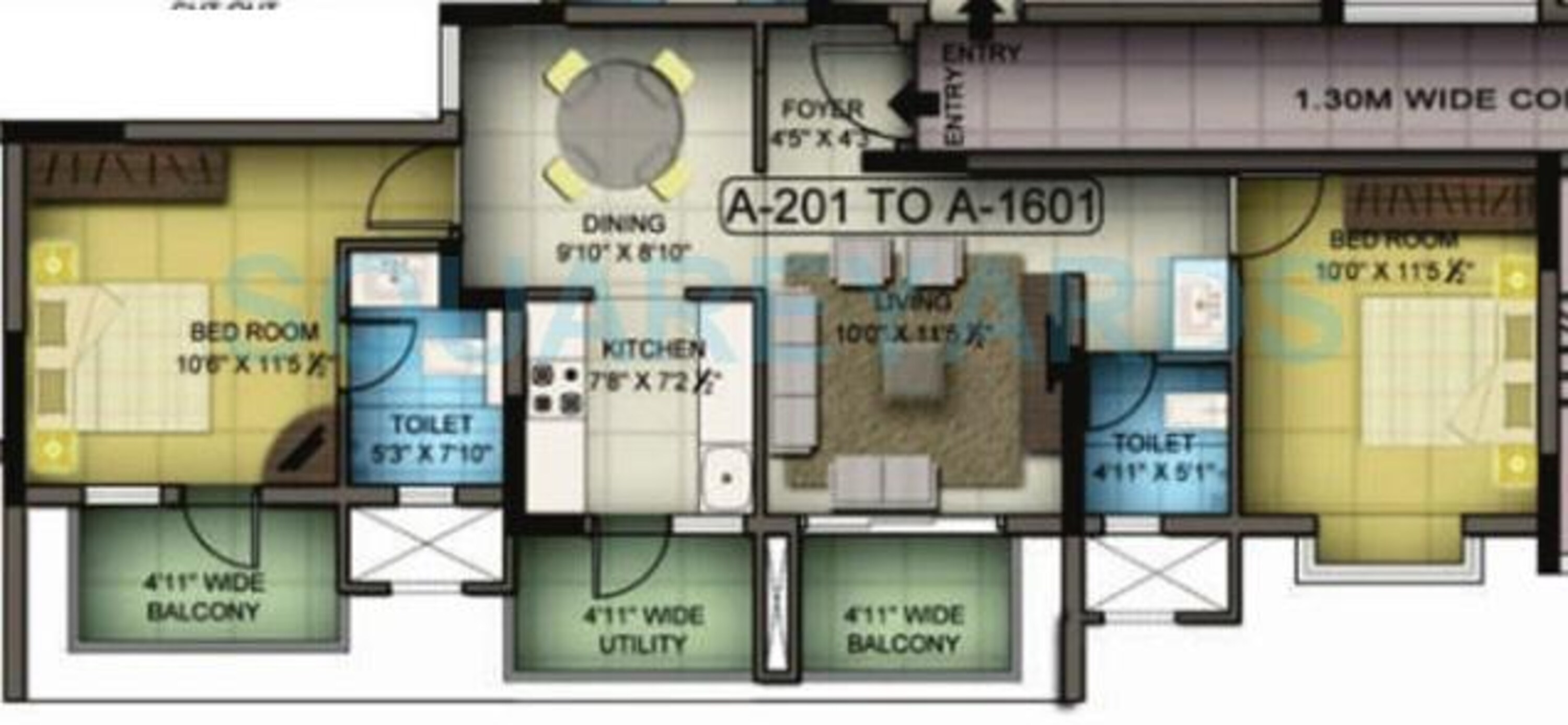 mantri premero apartment 2 bhk 969sqft 20201315171320