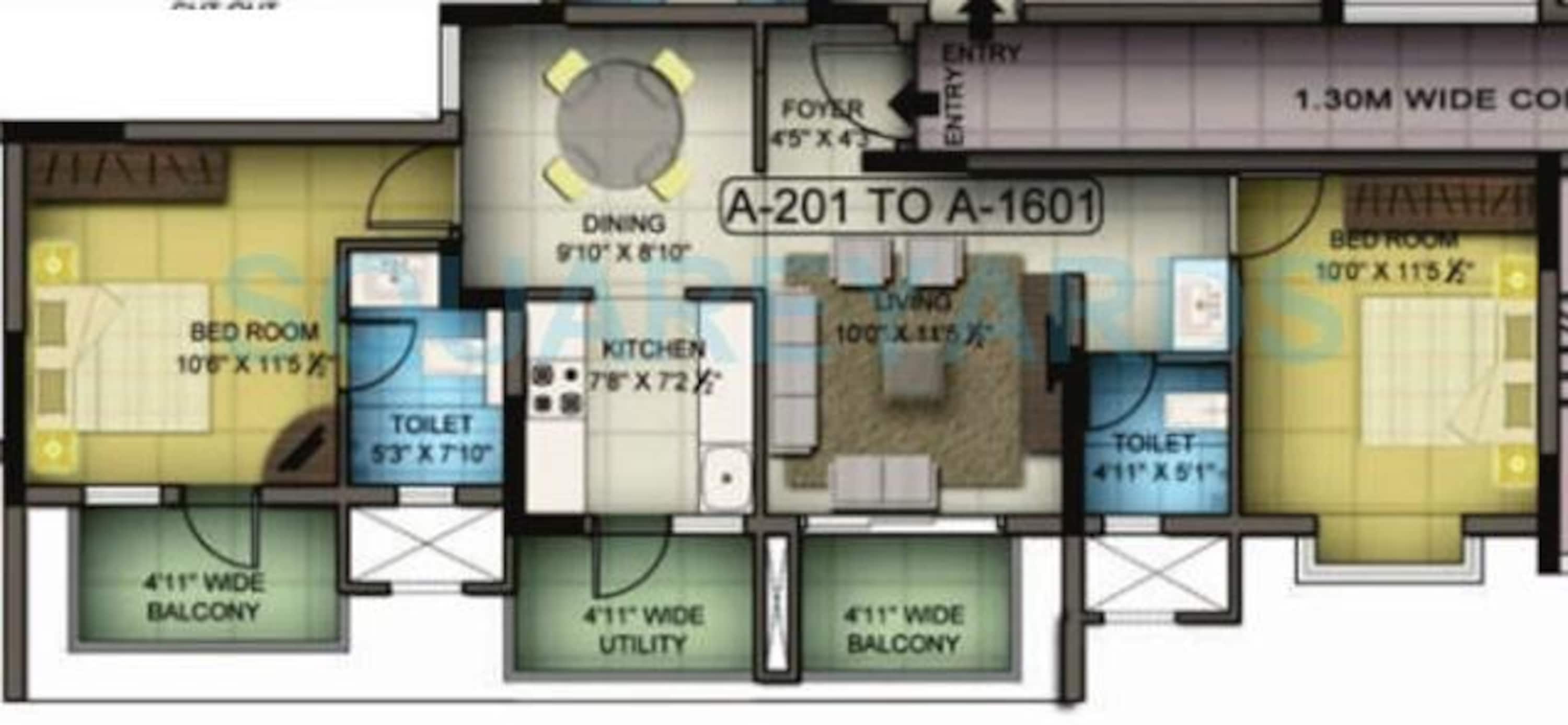 mantri premero apartment 2bhk 1072sqft1