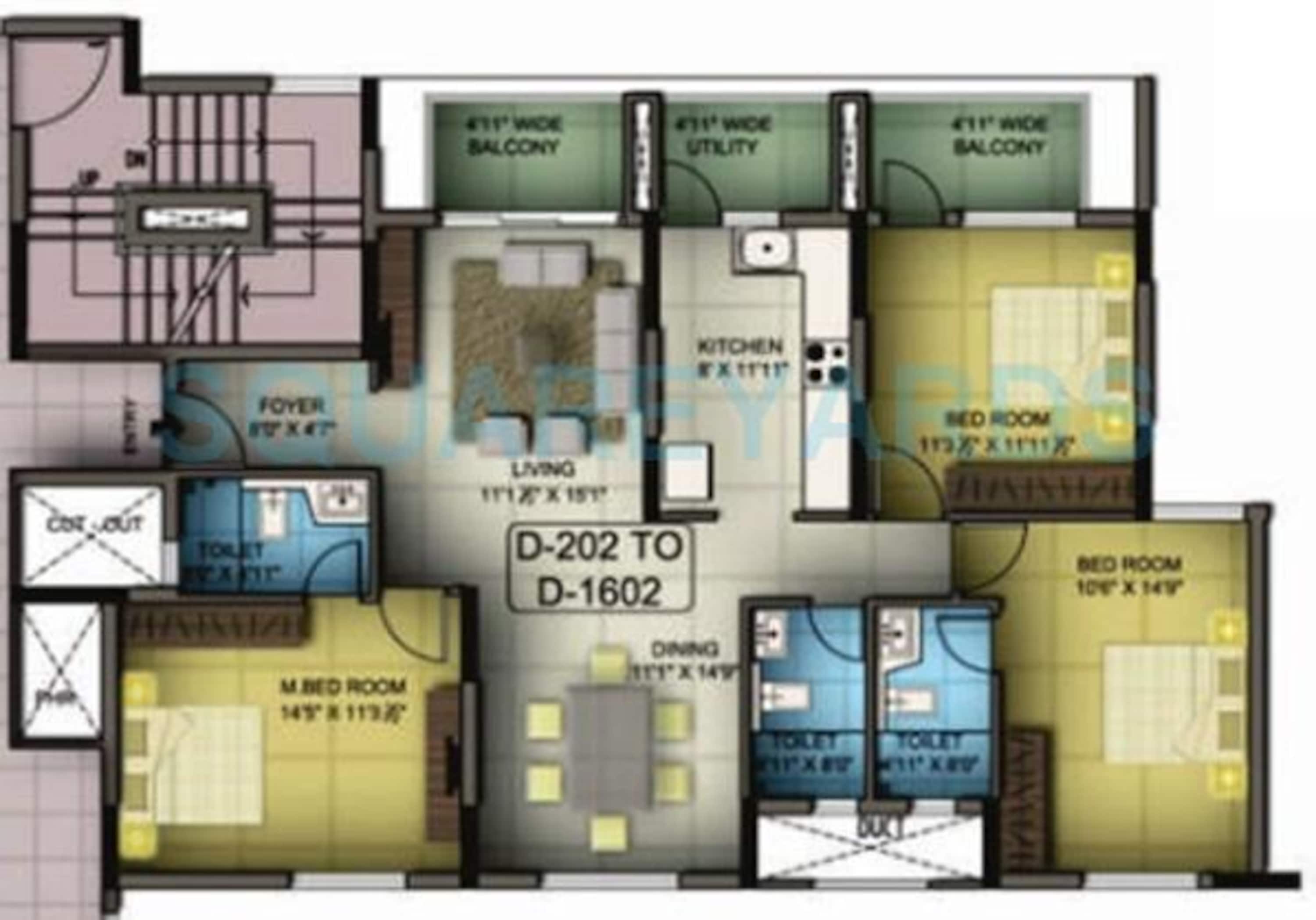mantri premero apartment 3bhk 1667sqft1