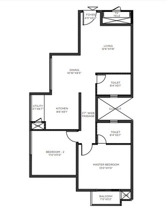 2 BHK Apartment For Rent in Mantri Webcity Hennur Bangalore  7991216