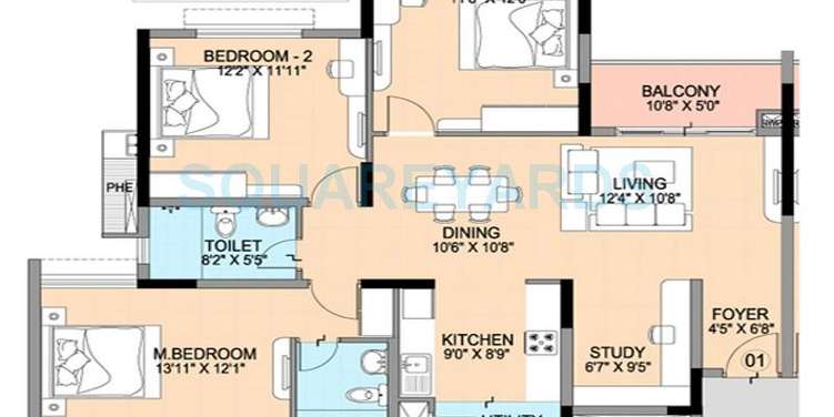 mantri webcity apartment 3bhk 1250sqft1