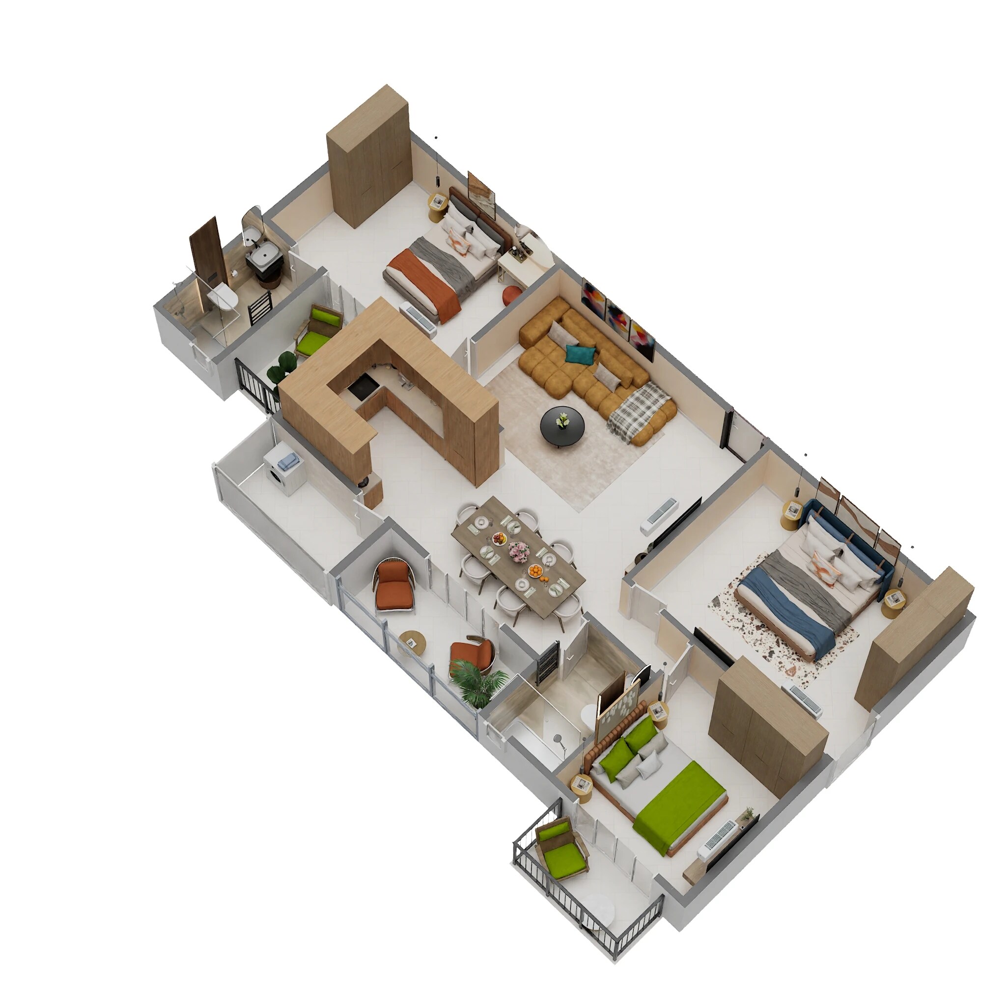3 BHK 1591 Sq. Ft. Apartment