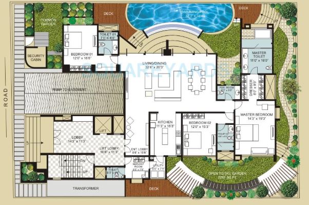 Floor plan of 3 BHK 3810 Sq. Ft. Apartment in Marvel Viento, Bangalore