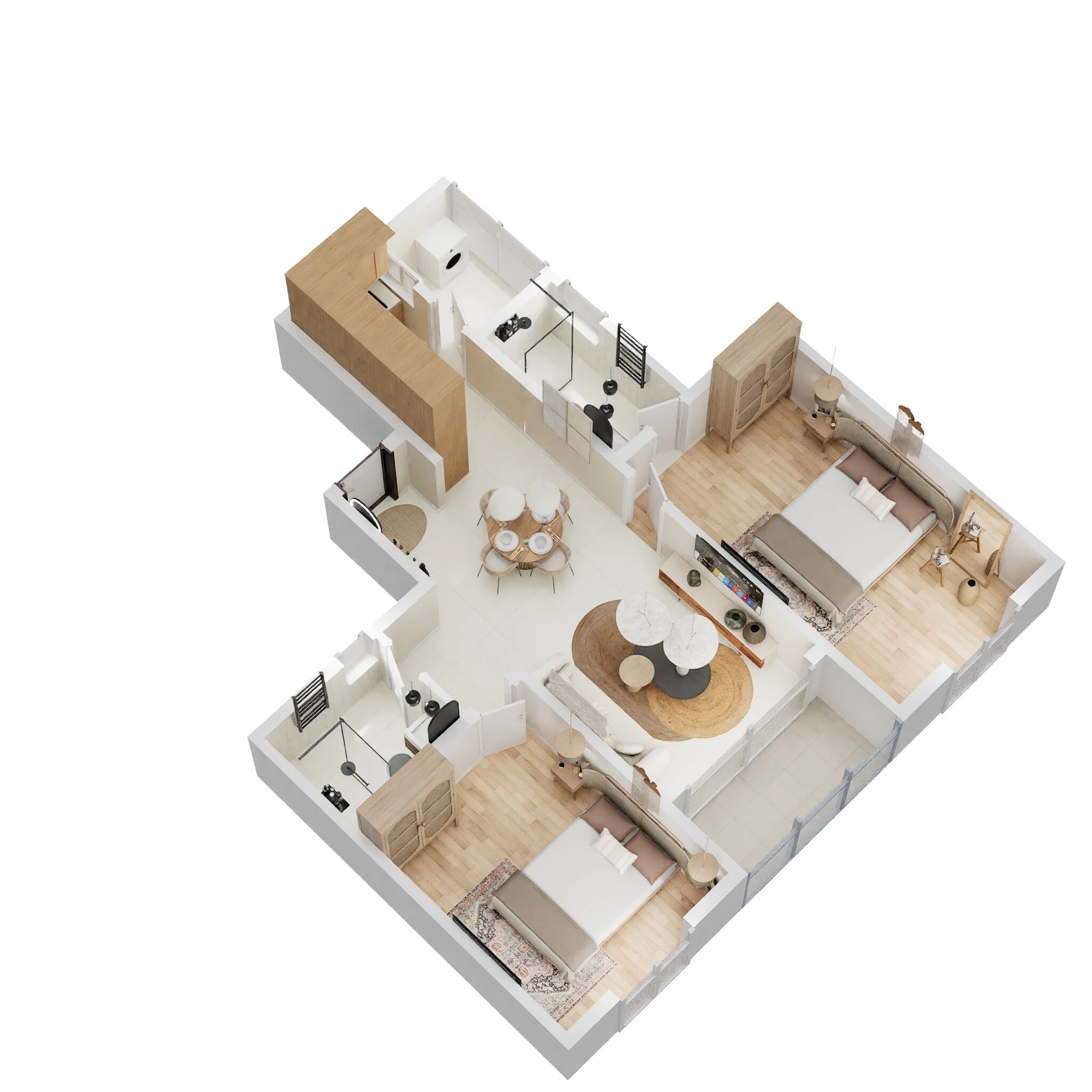 Floor plan of 2 BHK 1069 Sq. Ft. Apartment in Max North Park Yelahanka, Bangalore