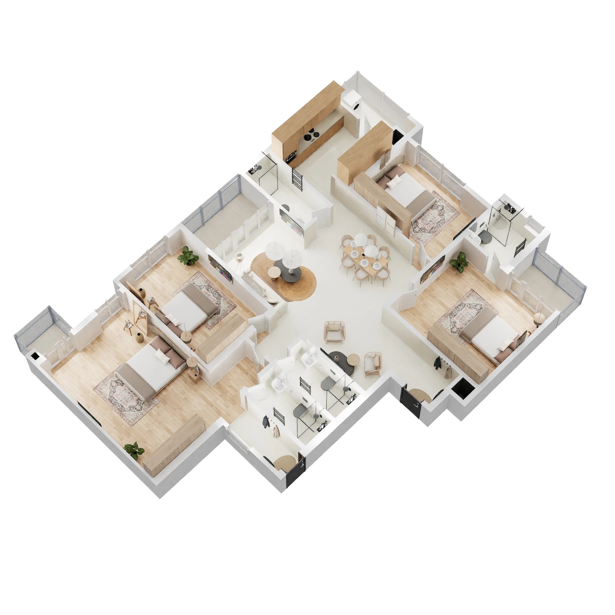 Floor plan of 4 BHK 2075 Sq. Ft. Apartment in Max North Park Yelahanka, Bangalore