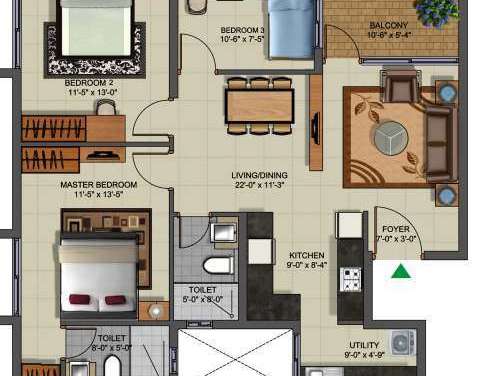 mims residency apartment 2 bhk 1280sqft 20235709095740