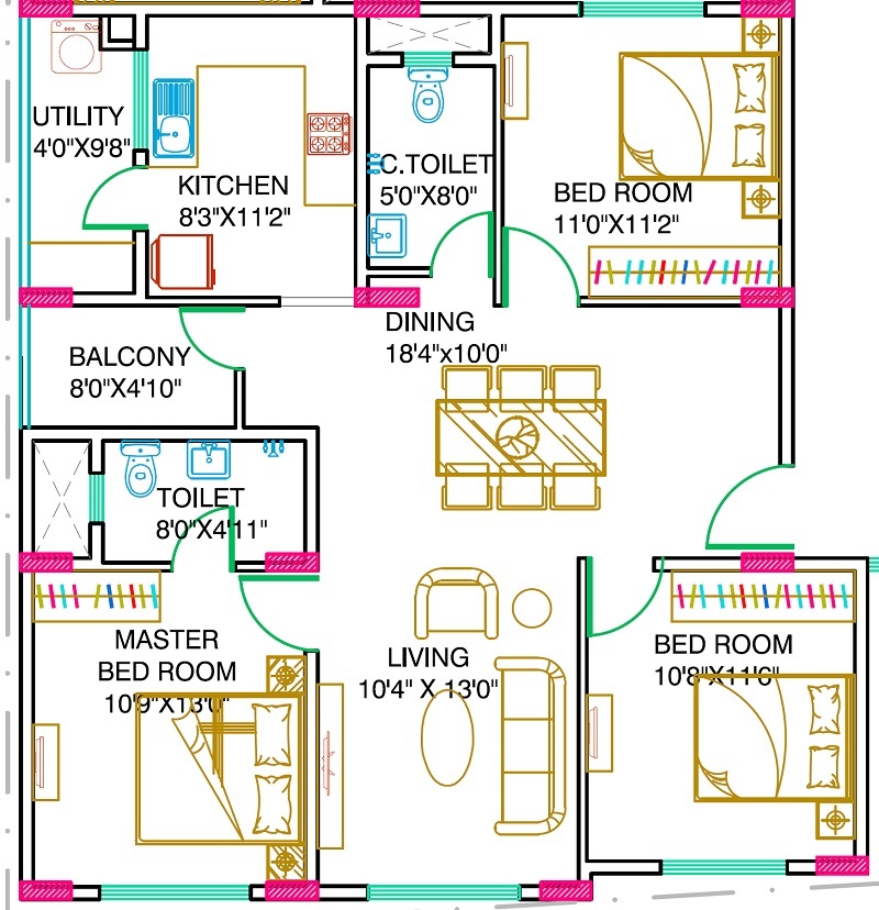 Model Harmony Floor Plans Kyalasanahalli, Bangalore