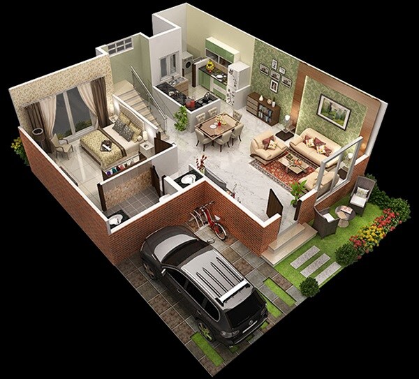 Floor plan of 4 BHK 2579 Sq. Ft. Villa in Motzkin Park Terrace, Bangalore