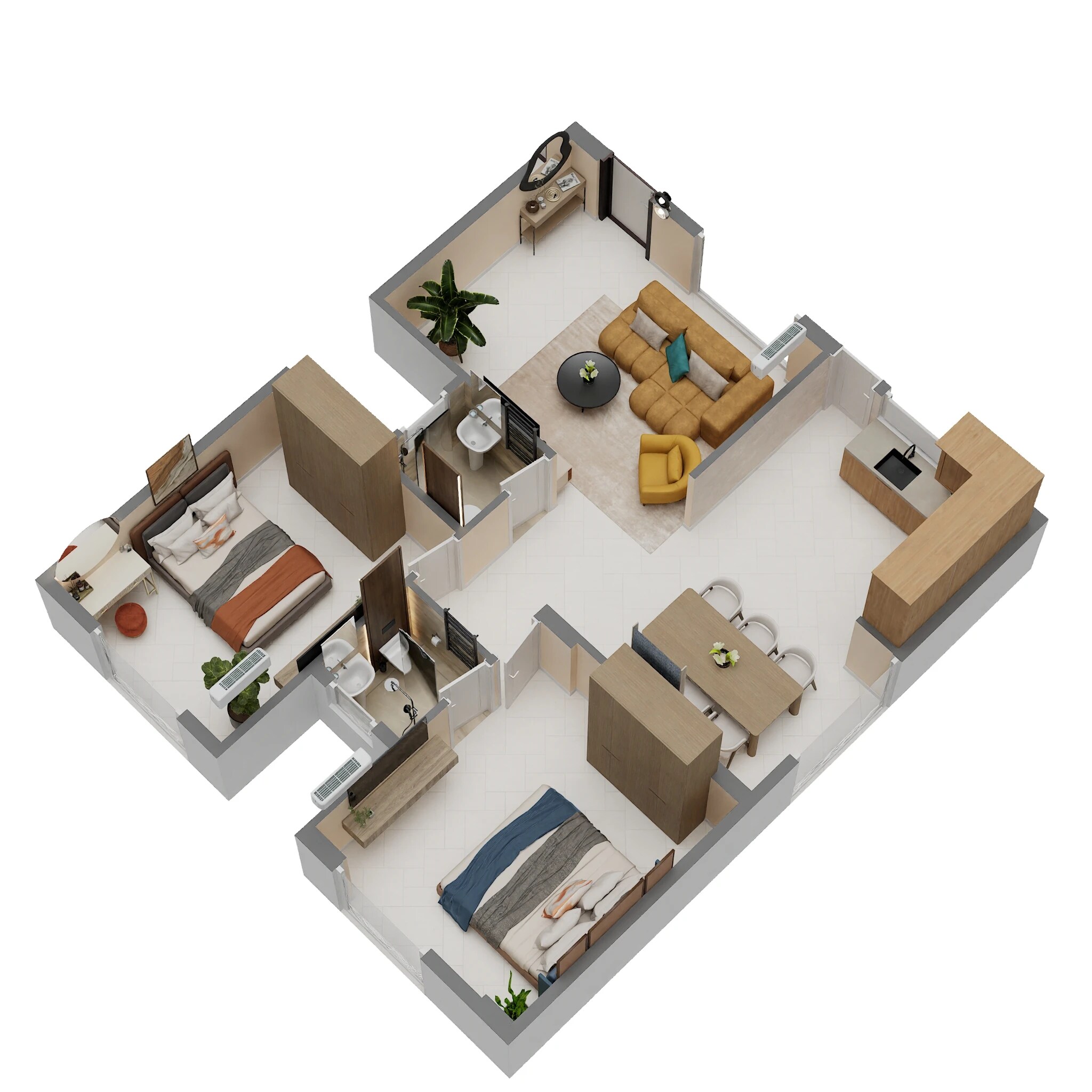 2 BHK 1167 Sq. Ft. Apartment