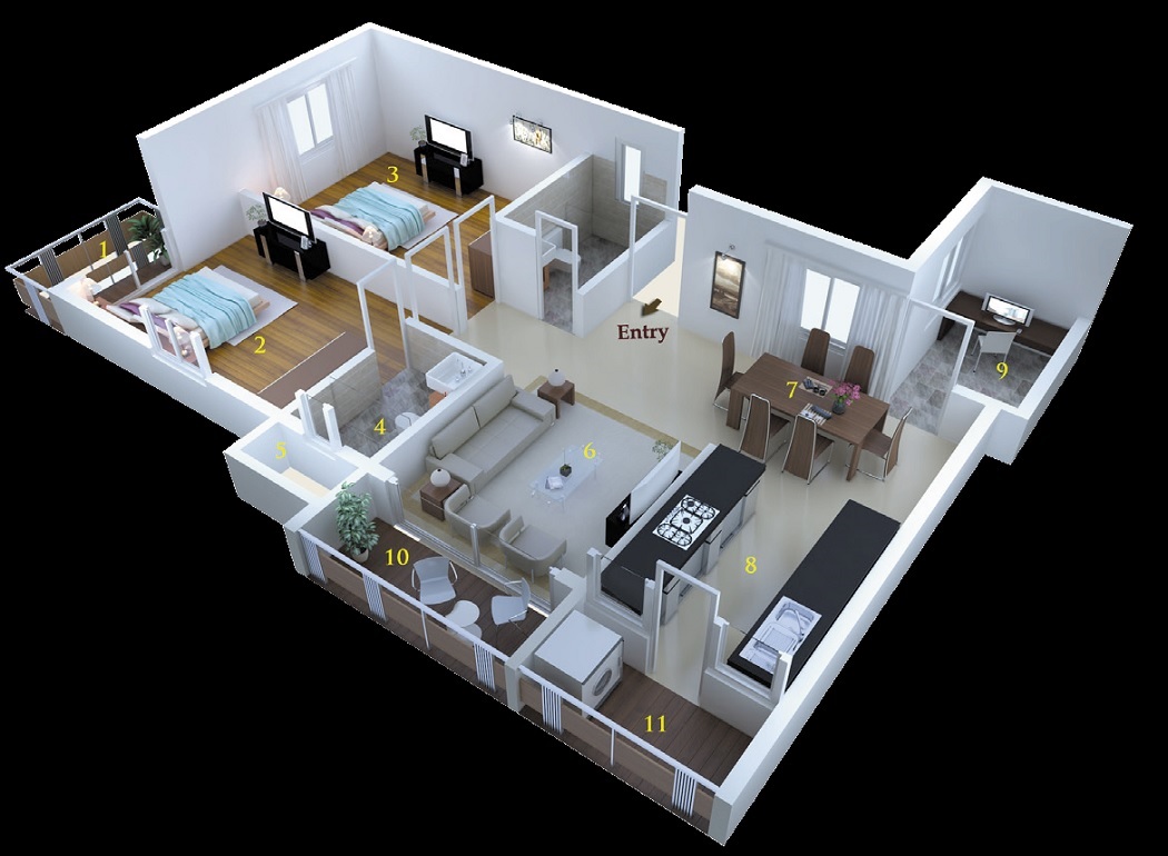 msr dwellings daffodils apartment 2bhk 1400sqft71