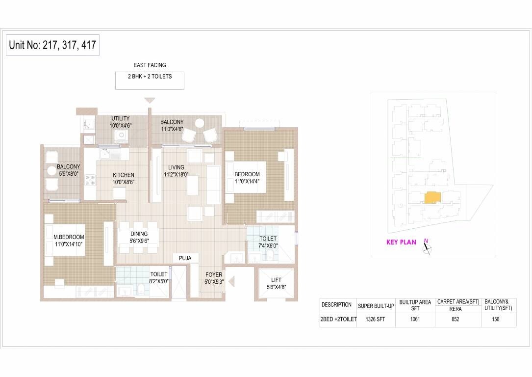 2 BHK 1326 Sq. Ft. Apartment