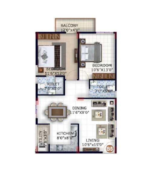 Mythri Mithila 2 BHK Layout