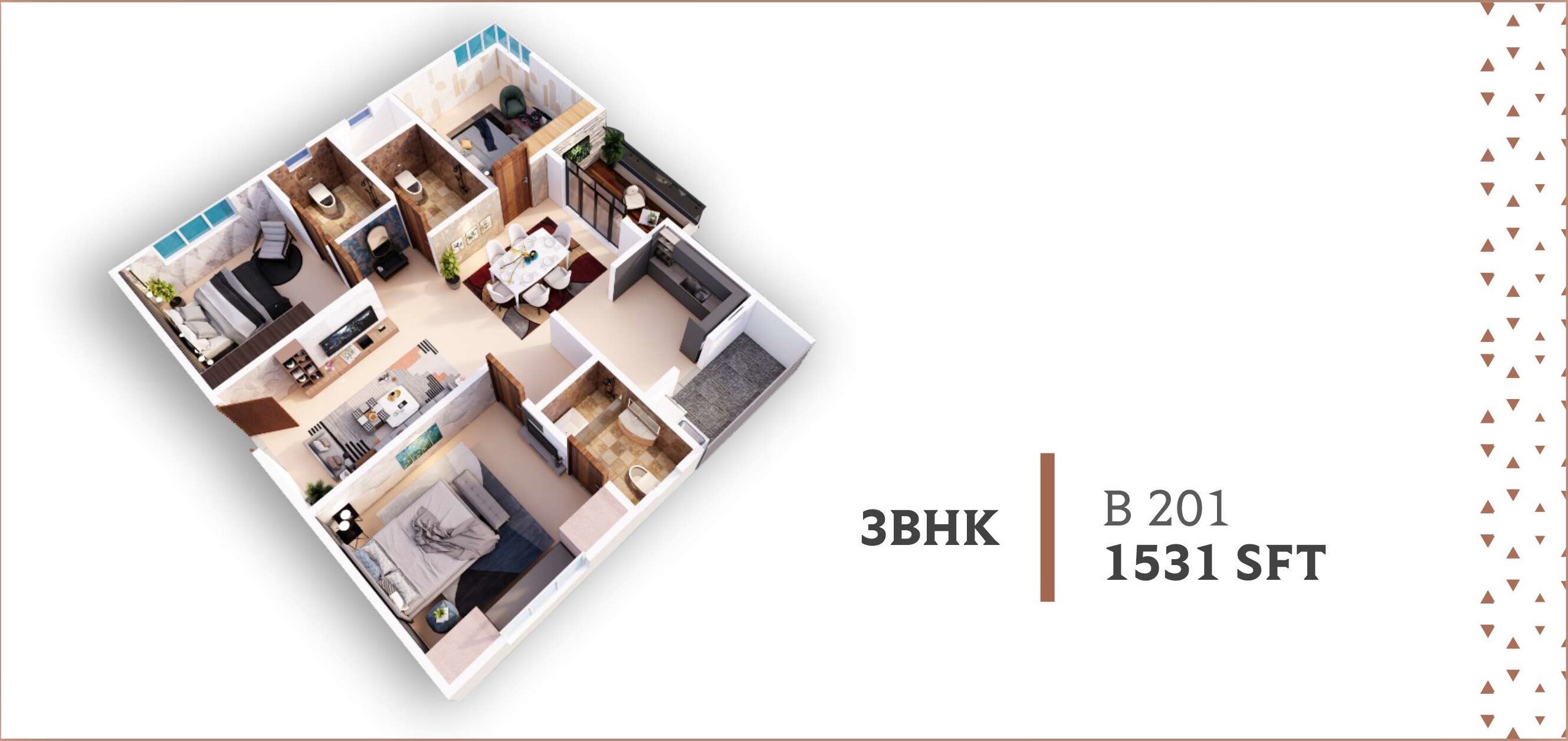4 BHK 1531 Sq. Ft. Apartment