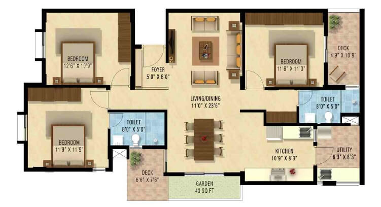 nakshatra upscale celestia apartment 3bhk 1480sqft1