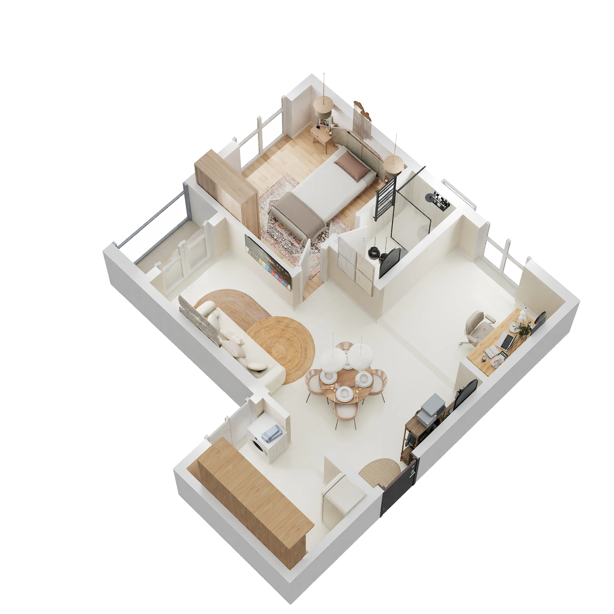 1 BHK 666 Sq. Ft. Apartment in Nambiar Millennia