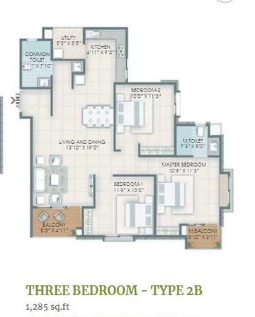  3 BHK Apartment at Nandi Citadel, Bannerghatta Road – for Rent