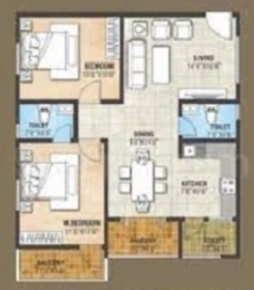 2 BHK Apartment at Nava Vaibhava, Horamavu – for Sale