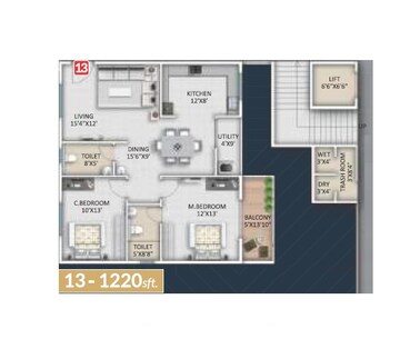  2 BHK Apartment at Nava Vajra, Horamavu Agara – for Sale