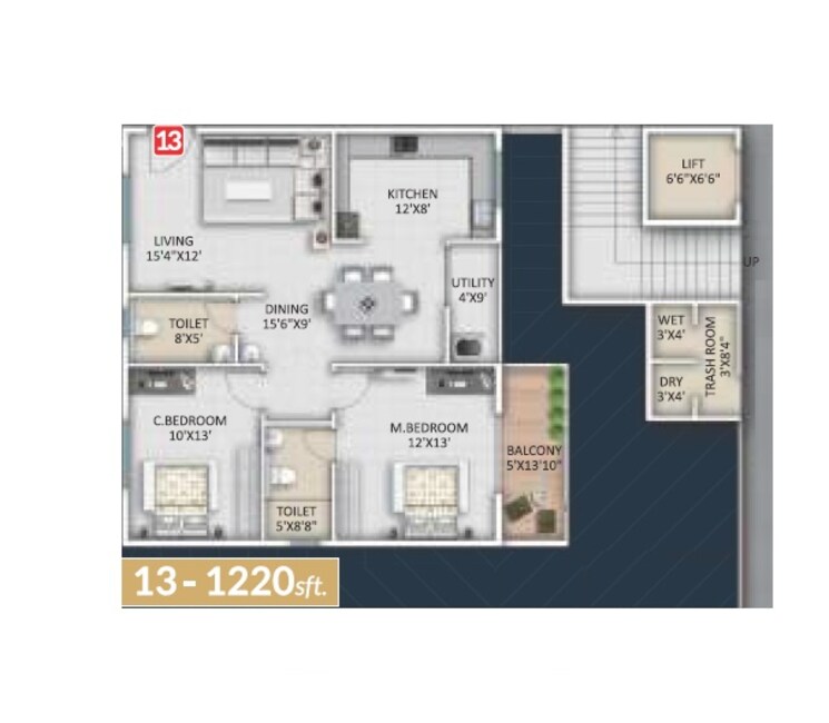 Other, nava-vajra 2 Bedroom 1220 Sq.Ft. Apartment In Horamavu Agara Bangalore 8649558