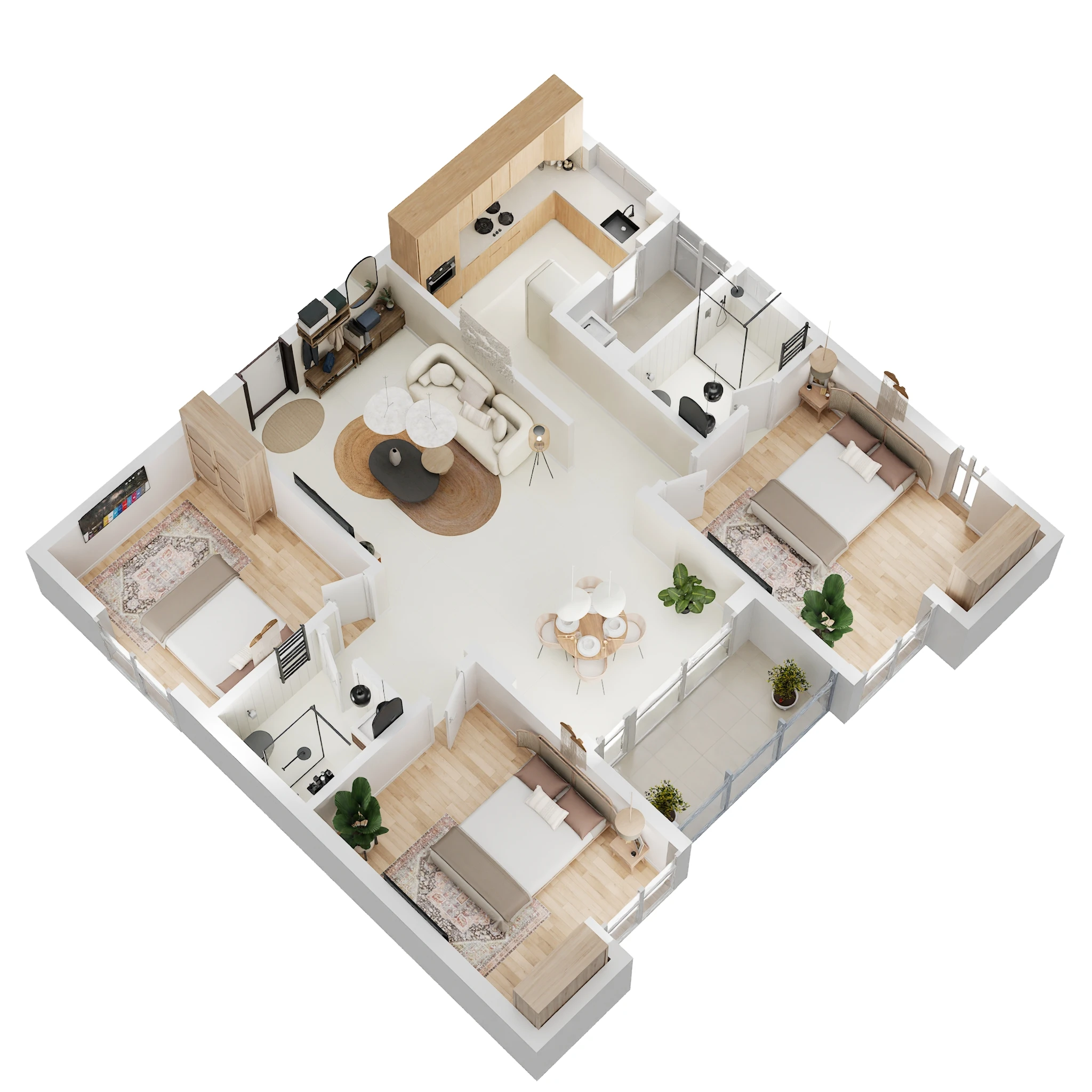 3 BHK 1381 Sq. Ft. Apartment in Navanaami Courtyard Of Life