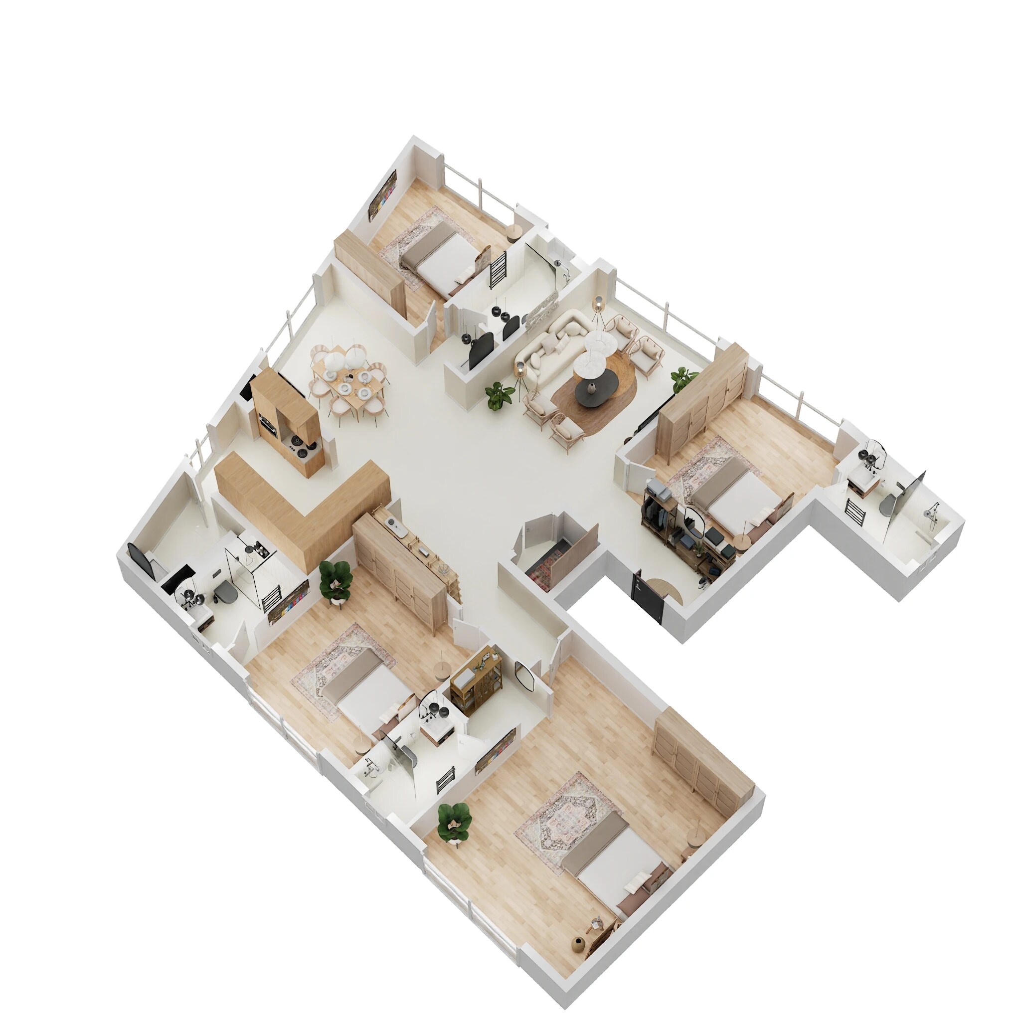 Floor plan of 4 BHK 2767 Sq. Ft. Apartment in Navins Antheia Poetry, Bangalore