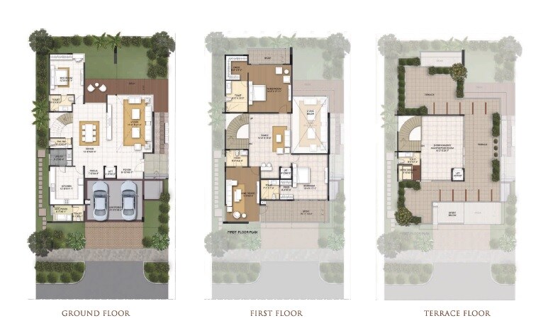 Floor plan of 3 BHK 3920 Sq. Ft. Villa in Ncc Misty woods, Bangalore