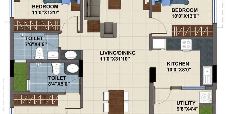 ncc urban mayfair apartment 3 bhk 1435sqft 20225714155752