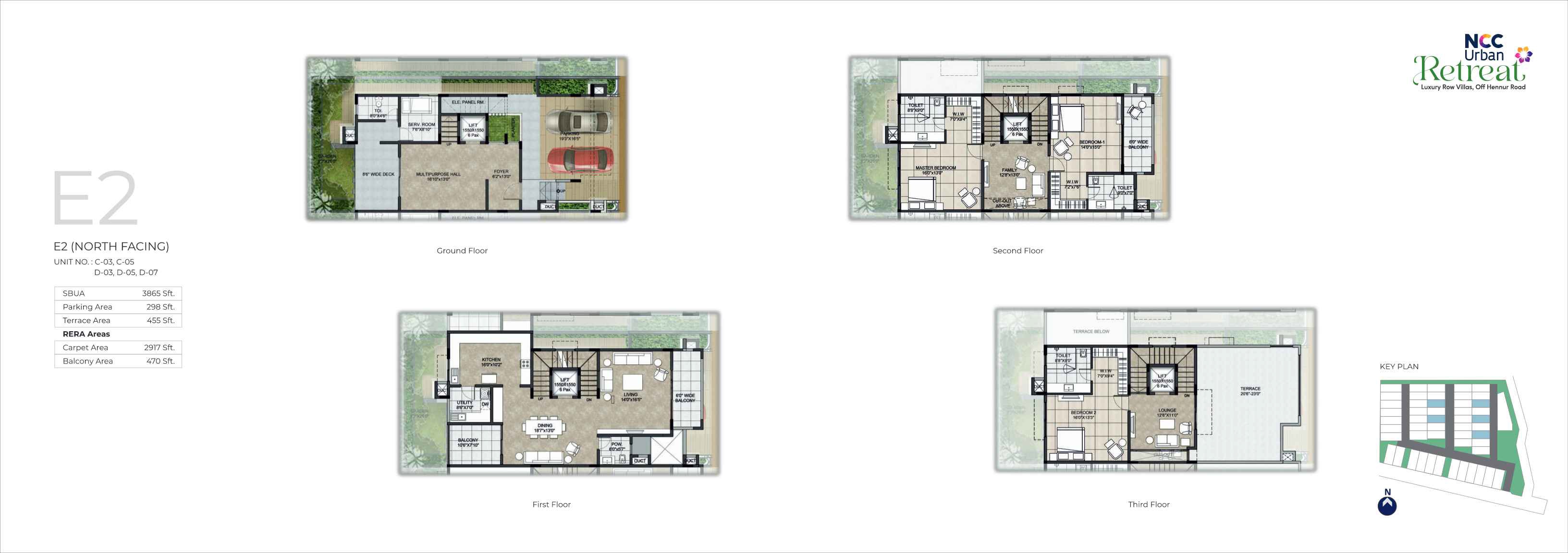 3 BHK 3865 Sq. Ft. Villa in NCC Urban Retreat