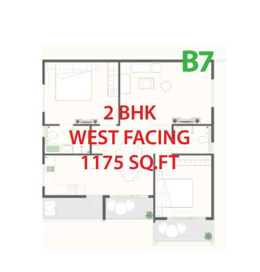 2 BHK 1175 Sq. Ft. Apartment in Neravaati Mithila Splendor