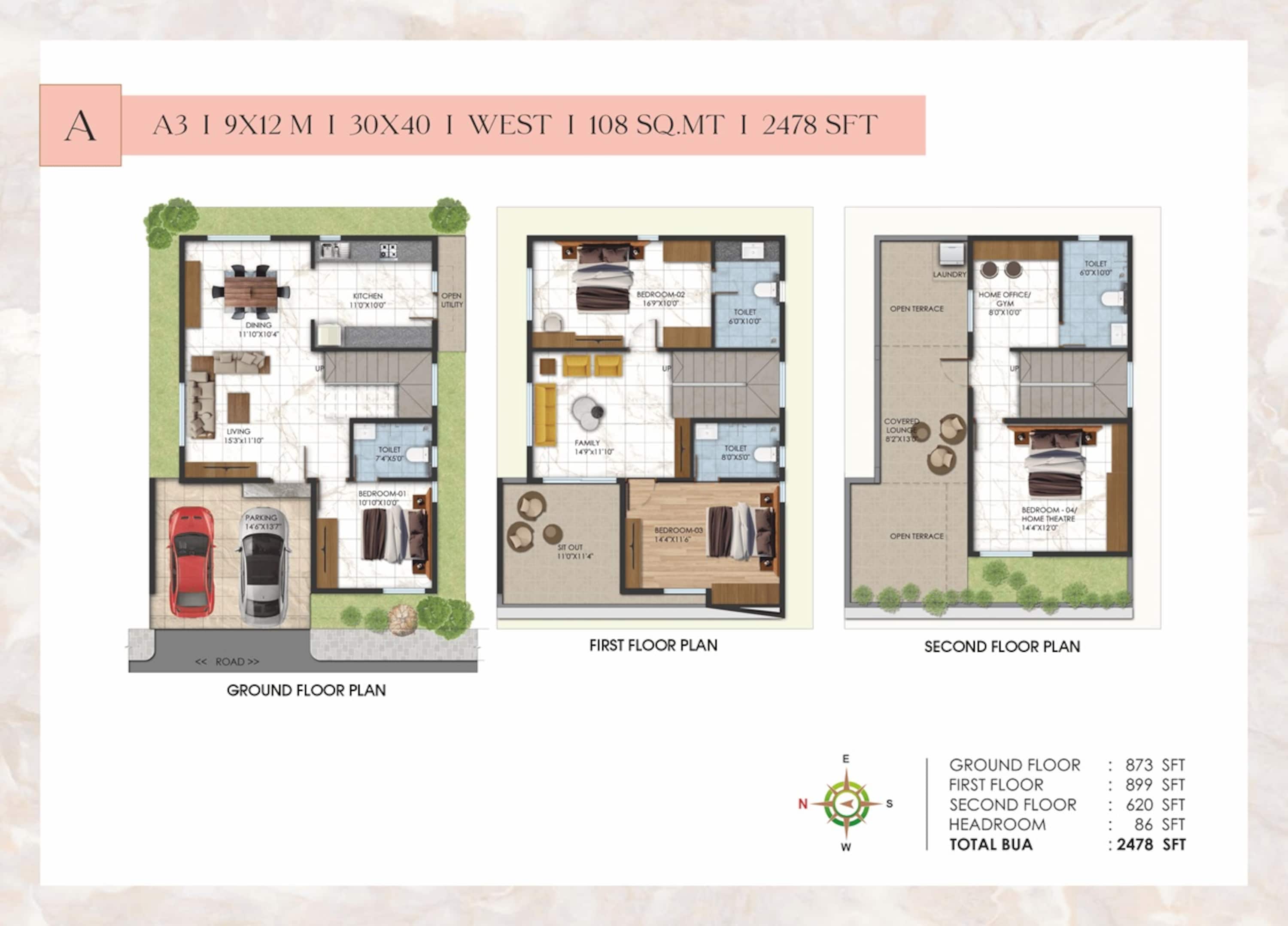 4 BHK 2478 Sq. Ft. Villa in NG Avani Abode