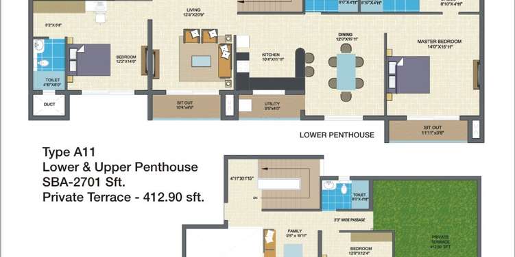 nitesh colombus square penthouse 3bhk 2701sqft 1