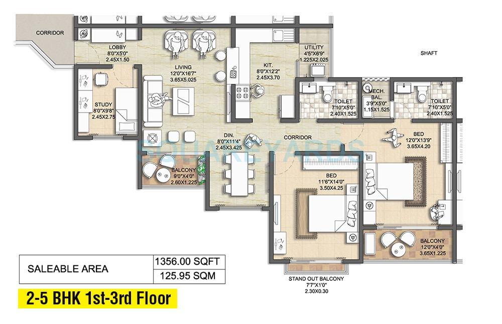 2 BHK 1394 Sq. Ft. Apartment