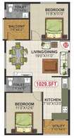NR Infra White Meadows 2 BHK Layout