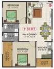 NR Infra White Meadows 2 BHK Layout