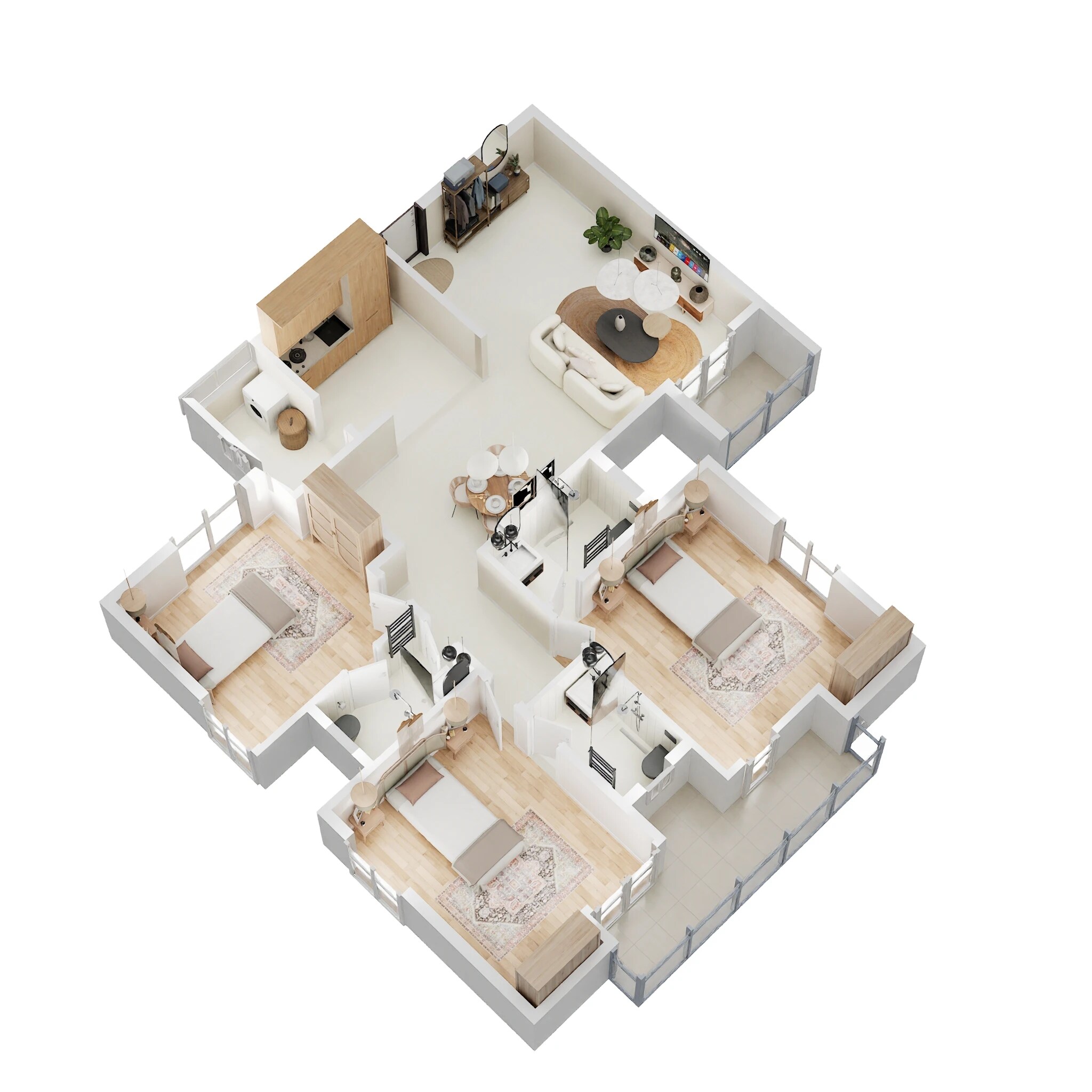 3 BHK 1550 Sq. Ft. Apartment