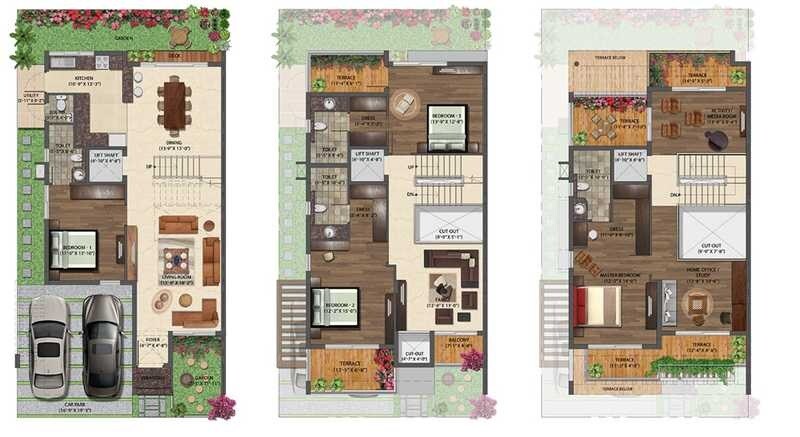 Floor plan of 4 BHK 3565 Sq. Ft. Villa in NVT Life Square, Bangalore