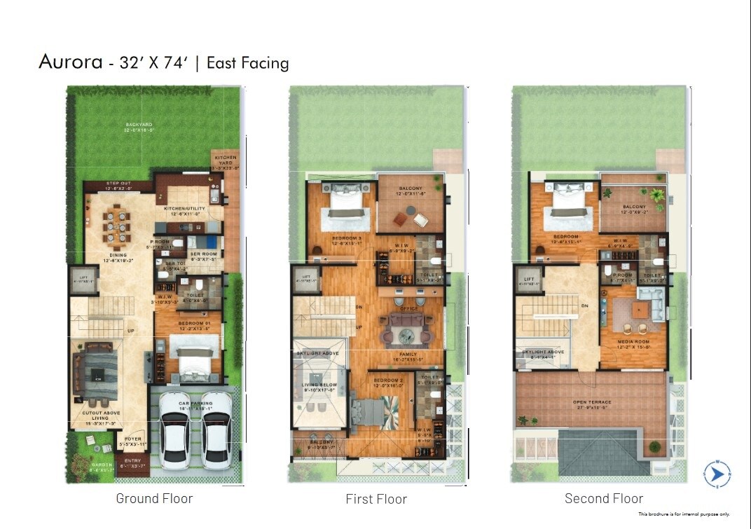 Floor plan of 4 BHK 4240 Sq. Ft. Villa in NVT Under The Open Sky, Bangalore