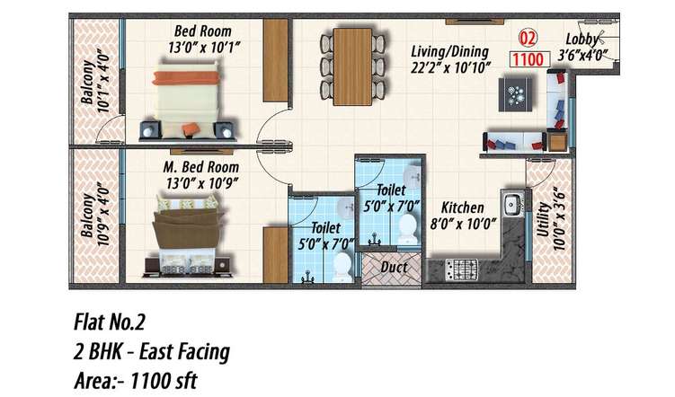 opera spring leaf apartment 2bhk 1100sqft31