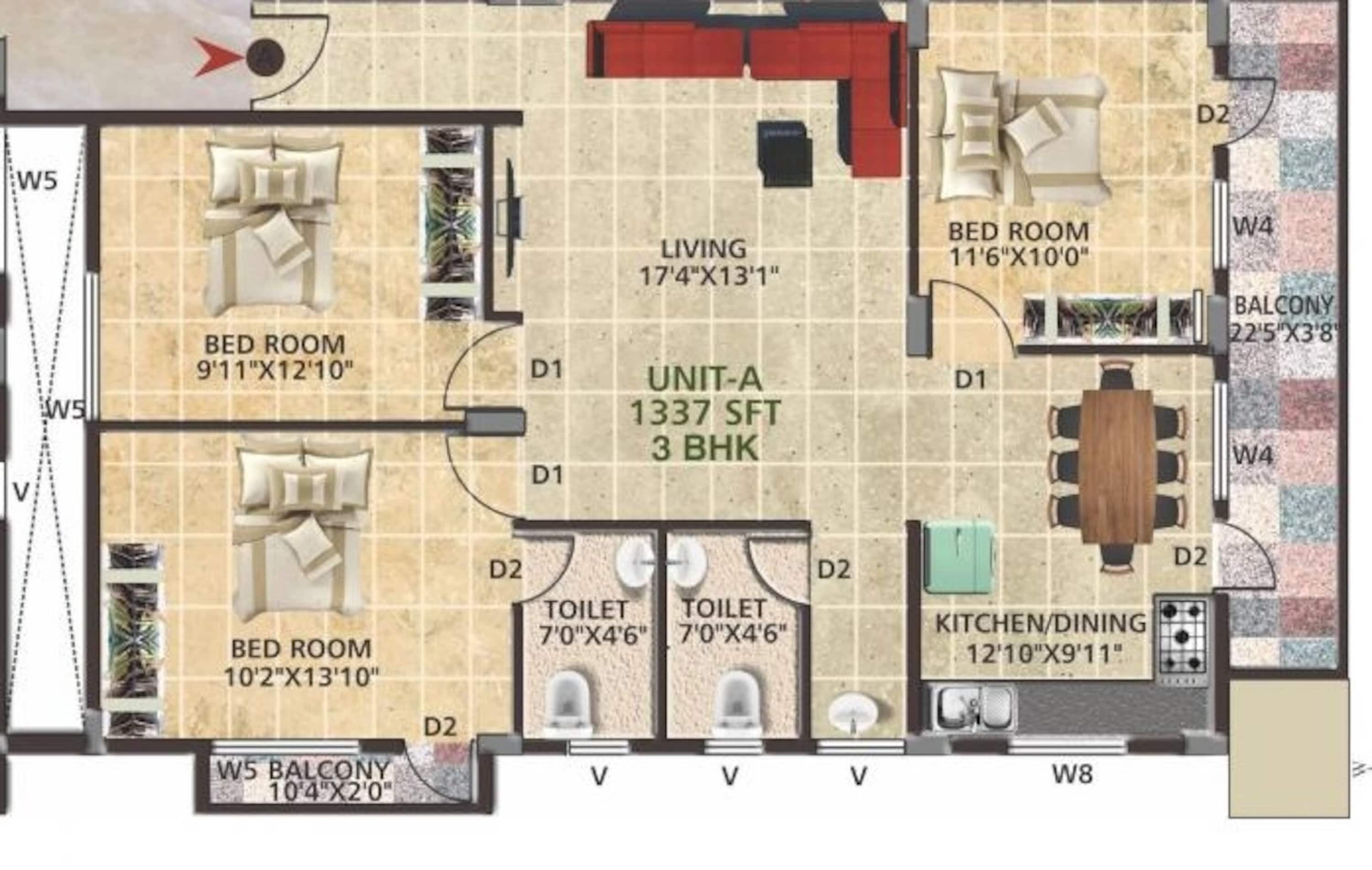 opera white house apartment 3bhk 1337sqft81