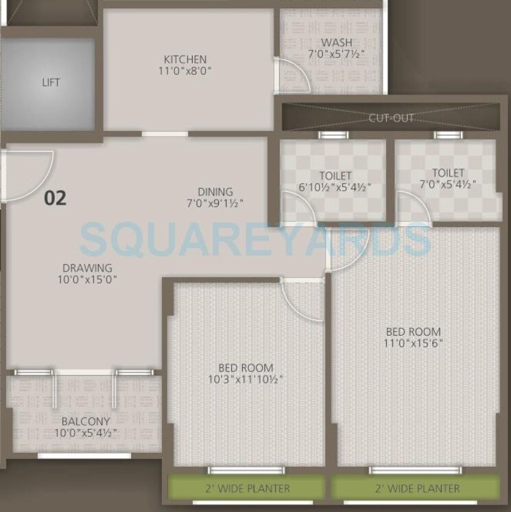 Other, orchid-woods 2 Bedroom 1151 Sq.Ft. Apartment In Hennur Road Bangalore 8912526