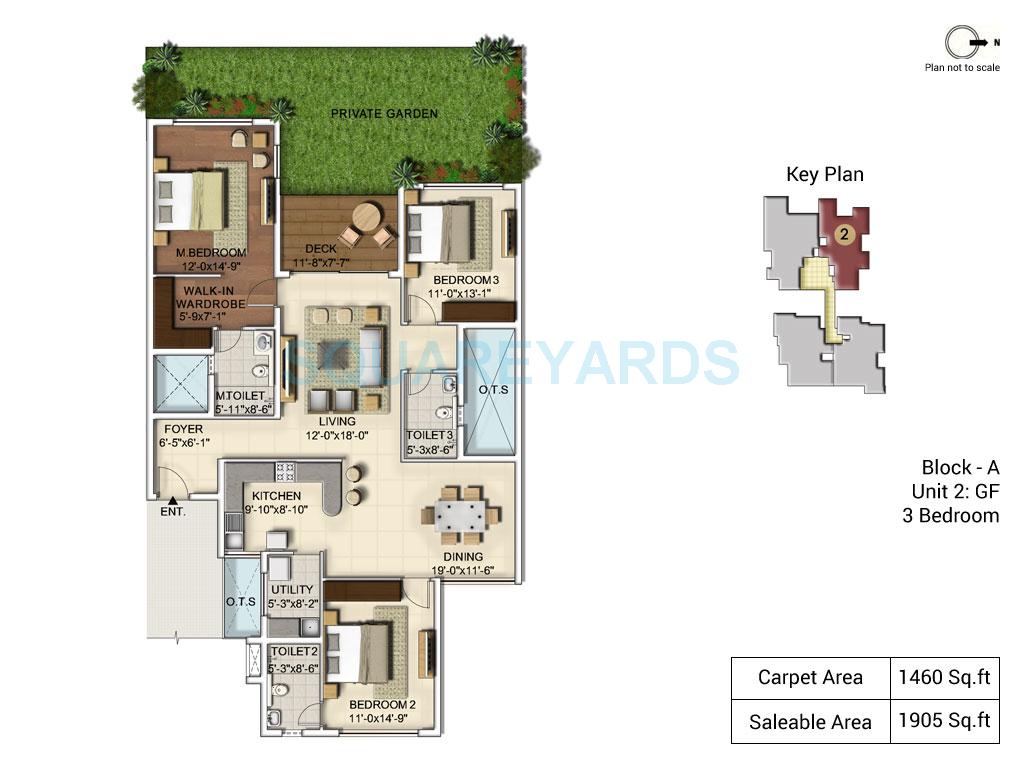 3 BHK 1905 Sq. Ft. Apartment
