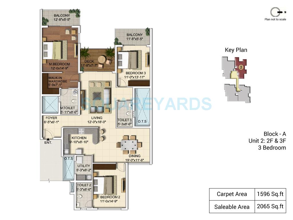 3 BHK 2065 Sq. Ft. Apartment