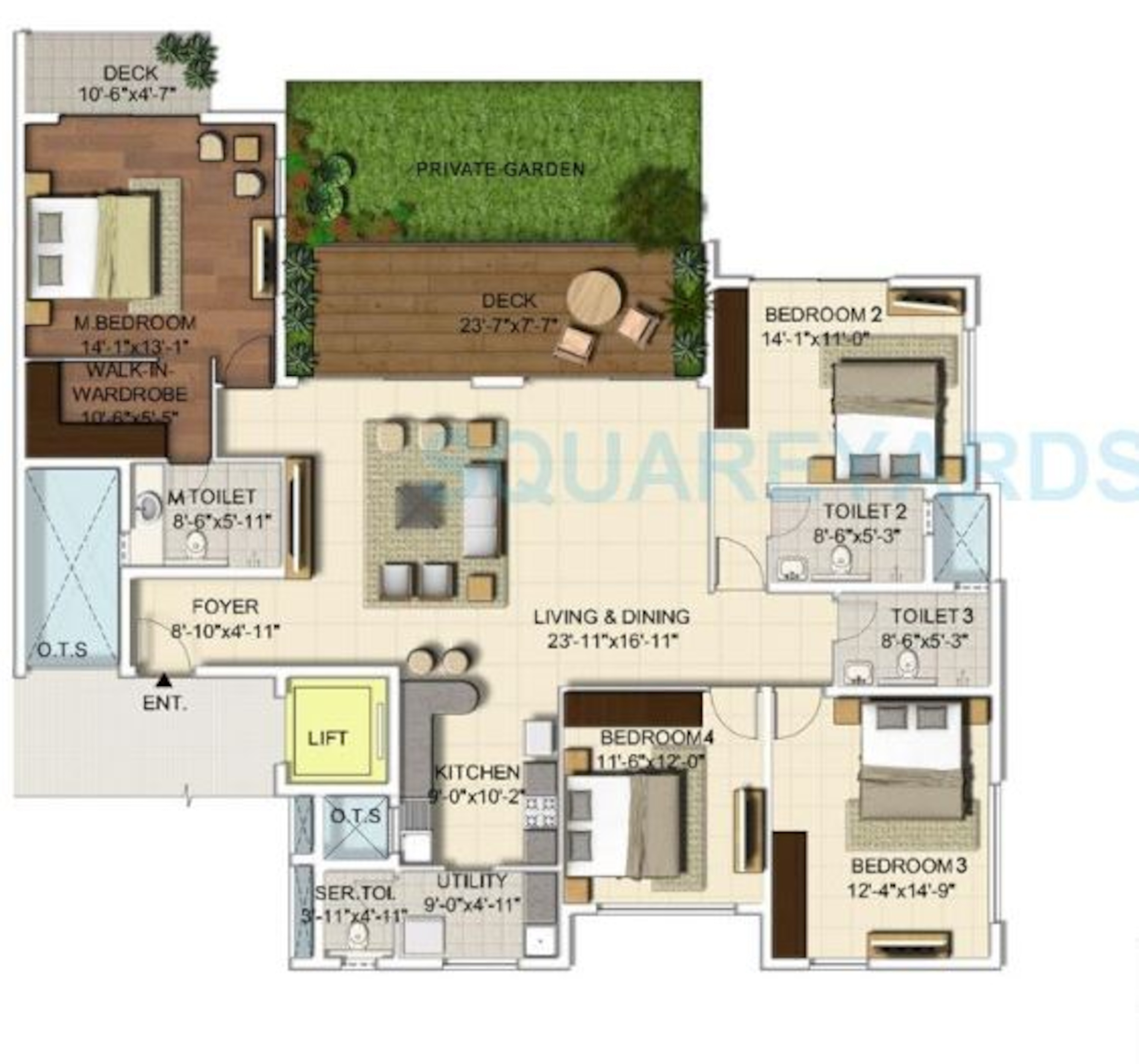 ozone urbana alcove apartment 4 bhk 2146sqft 20204317104350