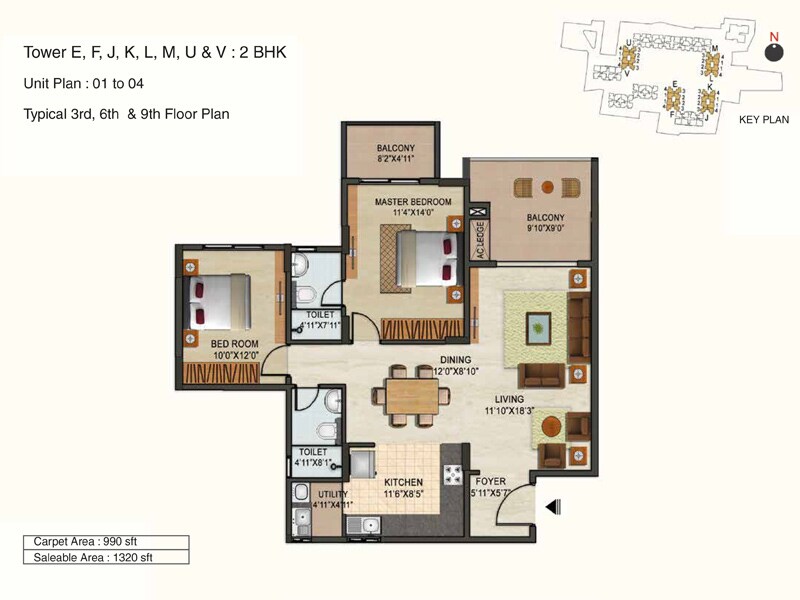 2 BHK 1320 Sq. Ft. Apartment