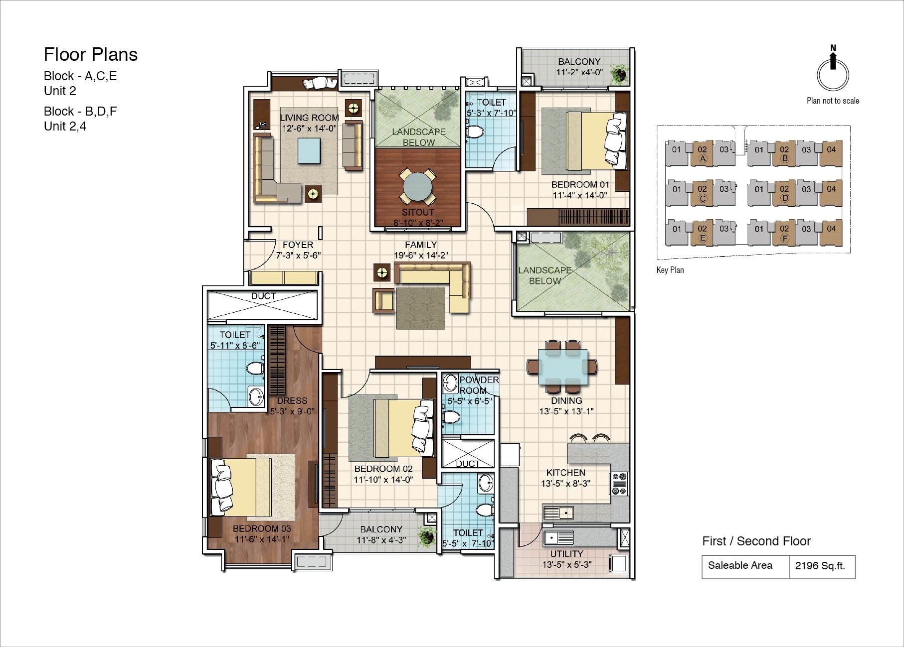 3 BHK 2196 Sq. Ft. Apartment