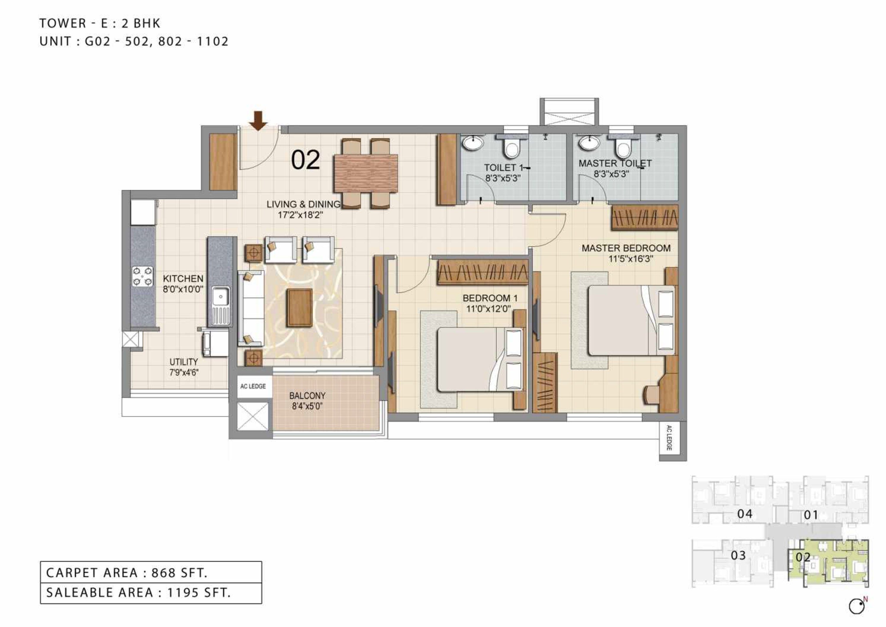 ozone urbana heights apartment 2bhk 1195sqft 1