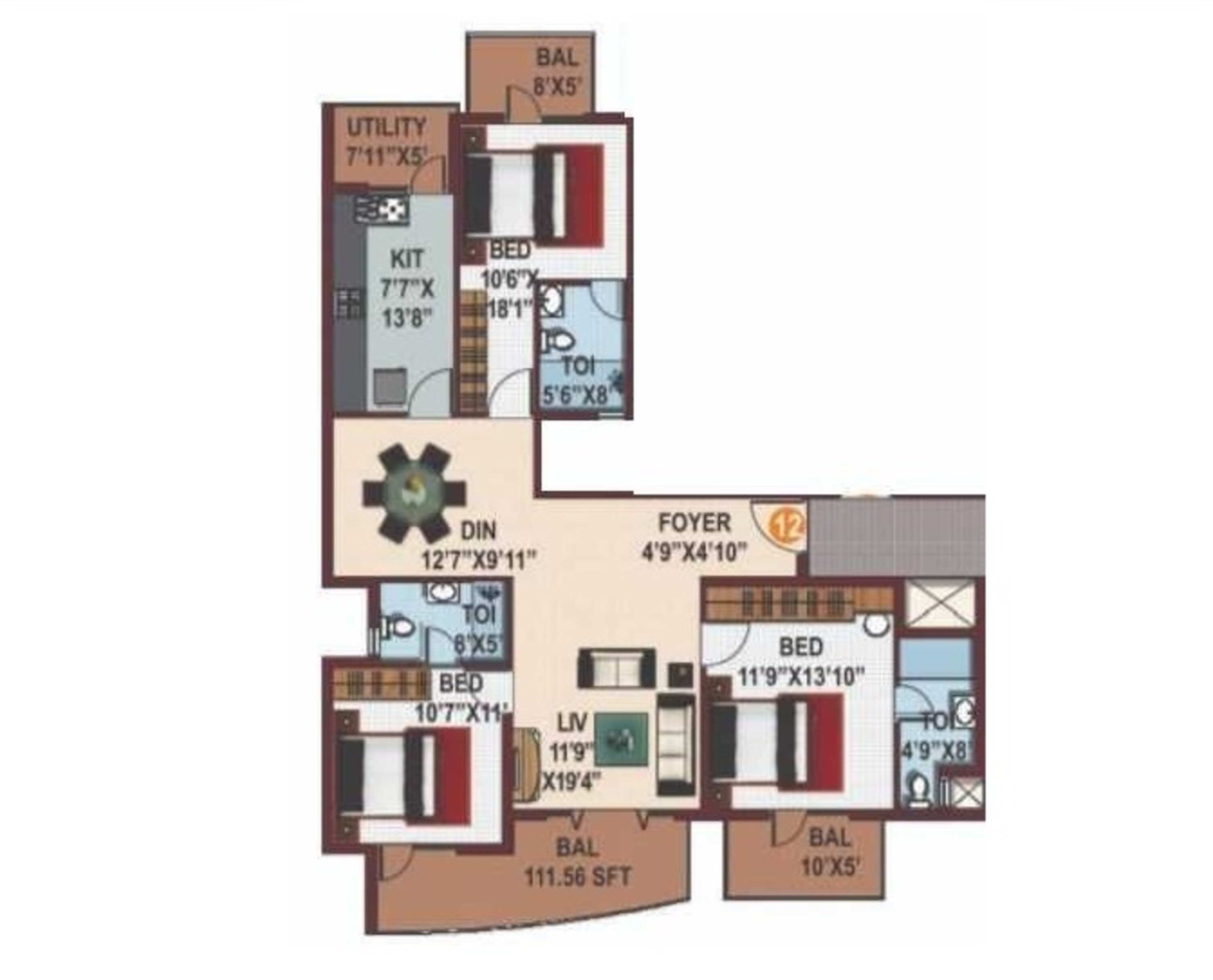 parth gardenia apartment 3 bhk 1975sqft 20240022150039