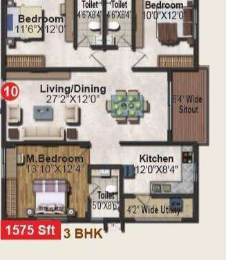 pavani divine apartment 3 bhk 1575sqft 20202822122828