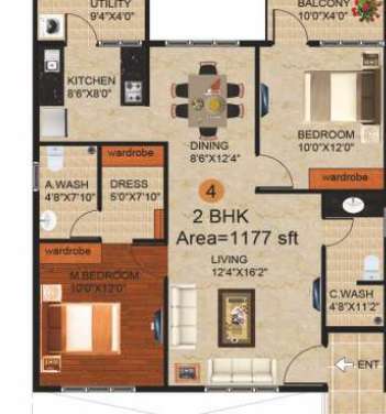 peace paramount apartment 2 bhk 1177sqft 20211101171142
