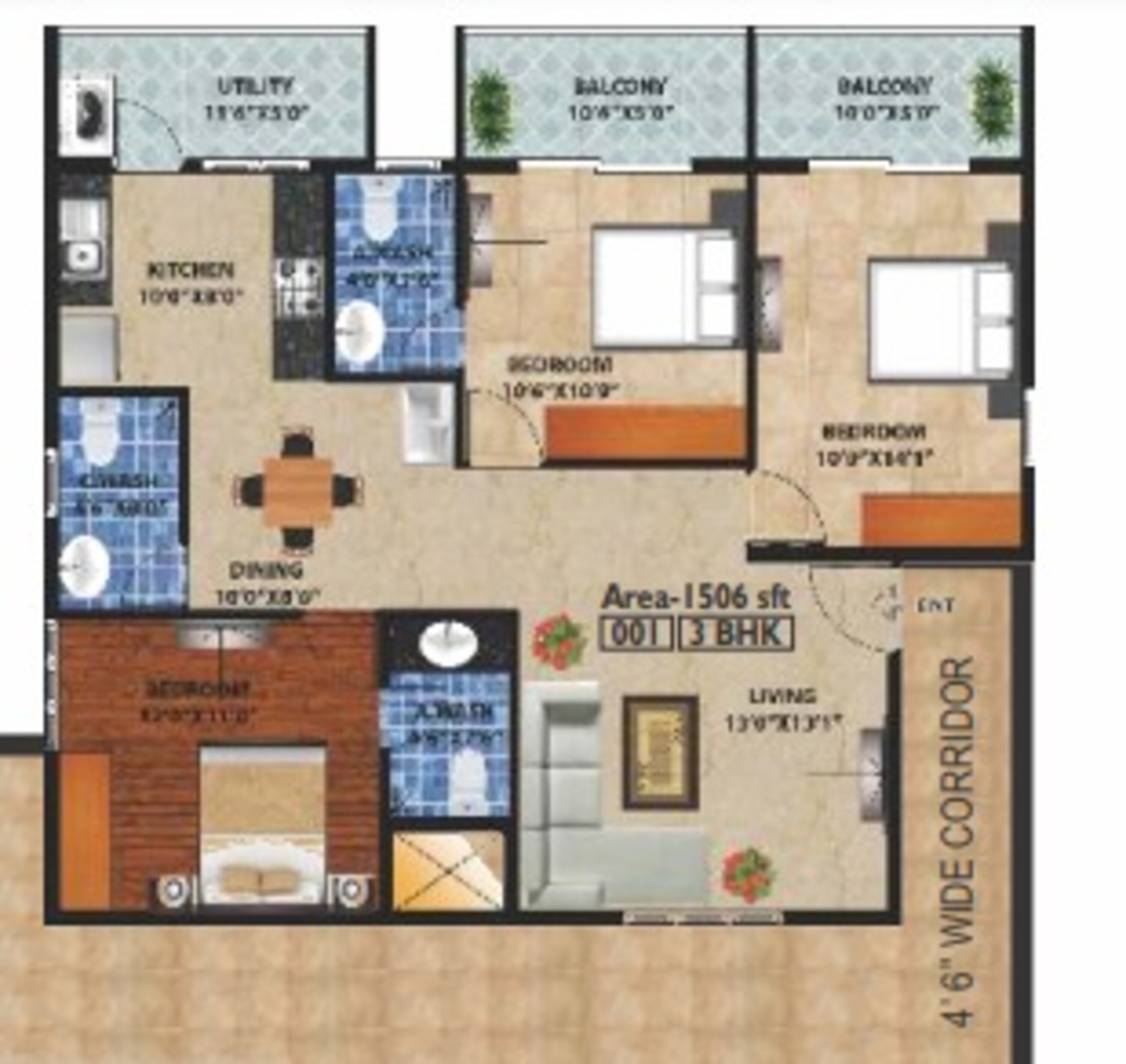 peace rhythm apartment 3 bhk 1506sqft 20205220105207